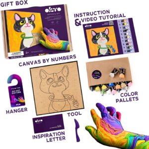 OKTO Sensory Art Coloring with Clay Set by Numbers Cat