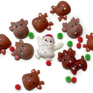 Taba-Zaba Squishy Christmas Santa with Reindeer 10 pc