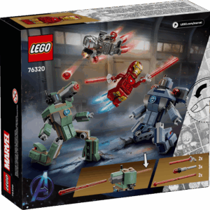 Lego Marvel 76320 Iron Man and War Machine vs Hammer Drones b