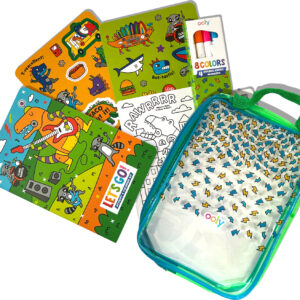 Let's Go! Activity & Coloring Kit - Robo Dinos