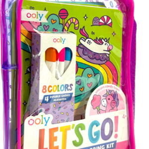 Let's Go! Activity & Coloring Kit - Unicorn Candy Town