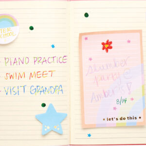 Side Notes Sticky Tab Note Set Pastel Rainbow