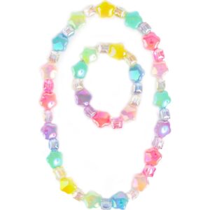 Rainbow Star Necklace and Bracelet Set