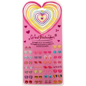 Heart 30 Stick On Earrings