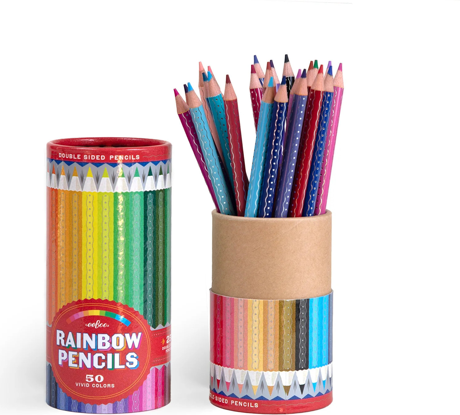 Rainbow Pencils (double-sided pencils - 25 pencils, 50 colors)