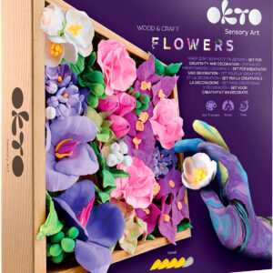 OKTO Sensory Art 3D Woodcraft "Inspiration" – Flowers Craft Kit