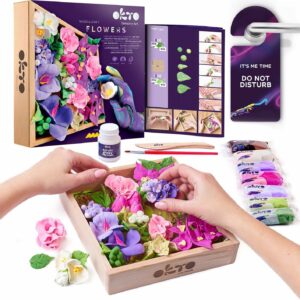 OKTO Sensory Art 3D Woodcraft "Inspiration" – Flowers Craft Kit