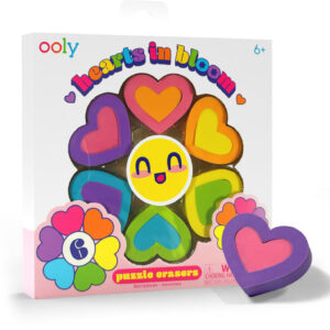Hearts in Bloom Puzzle Erasers - Set of 6