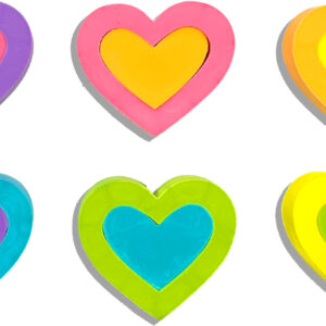 Hearts in Bloom Puzzle Erasers - Set of 6