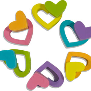 Hearts in Bloom Puzzle Erasers - Set of 6