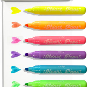 Heart Pops Neon Highlighters - Set of 6