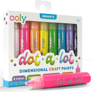 Dot-a-Lot 3D Dimensional Craft Paint - Brights - Set of 8