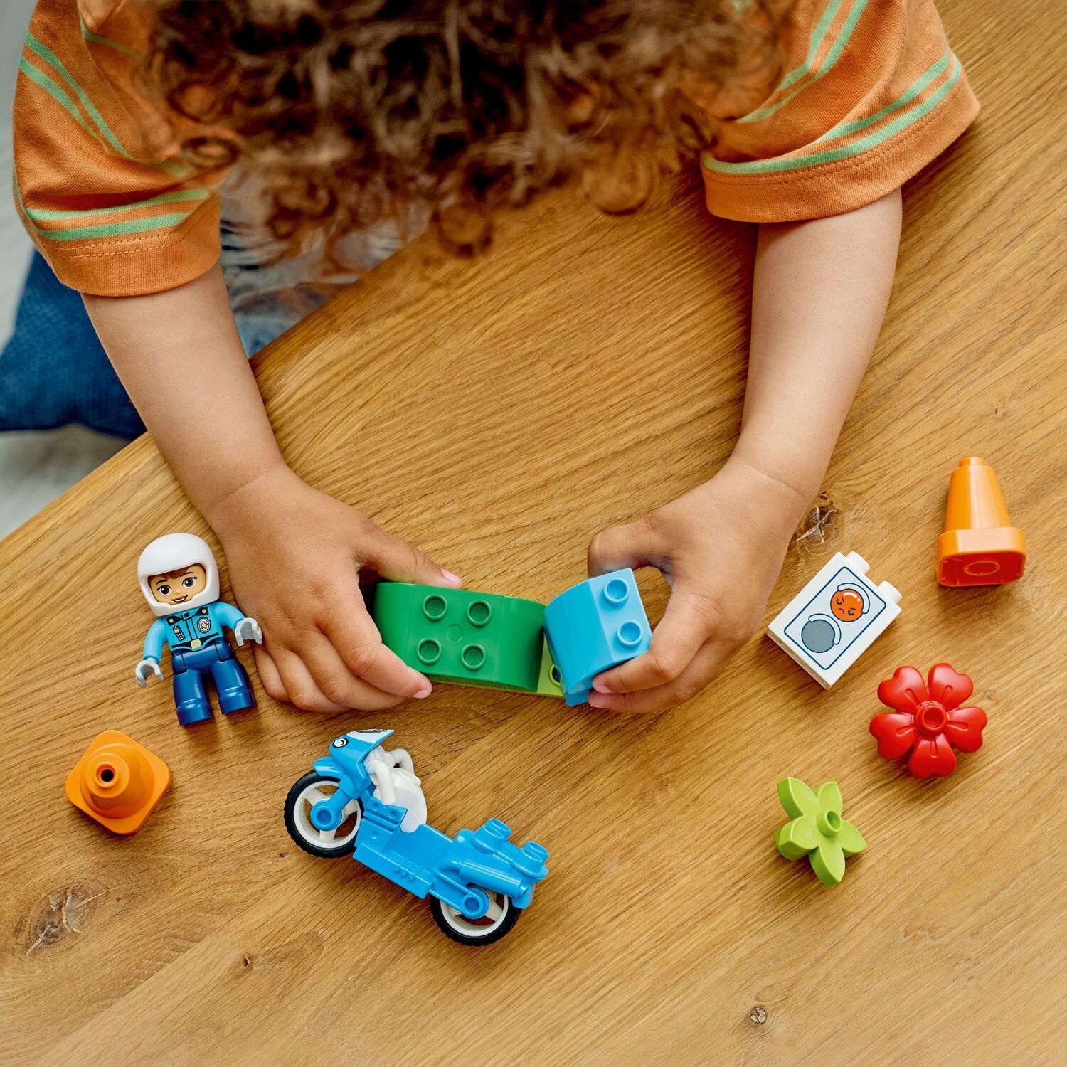 LEGO DUPLO Town: Blue Police Motorcycle