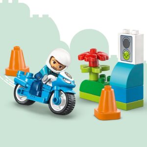 LEGO DUPLO Town: Blue Police Motorcycle