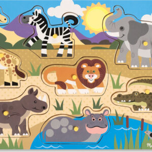 Safari Peg Puzzle - 7 Pieces