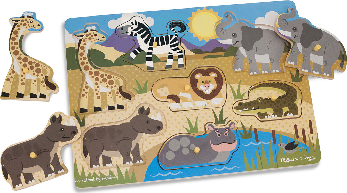 Safari Peg Puzzle - 7 Pieces