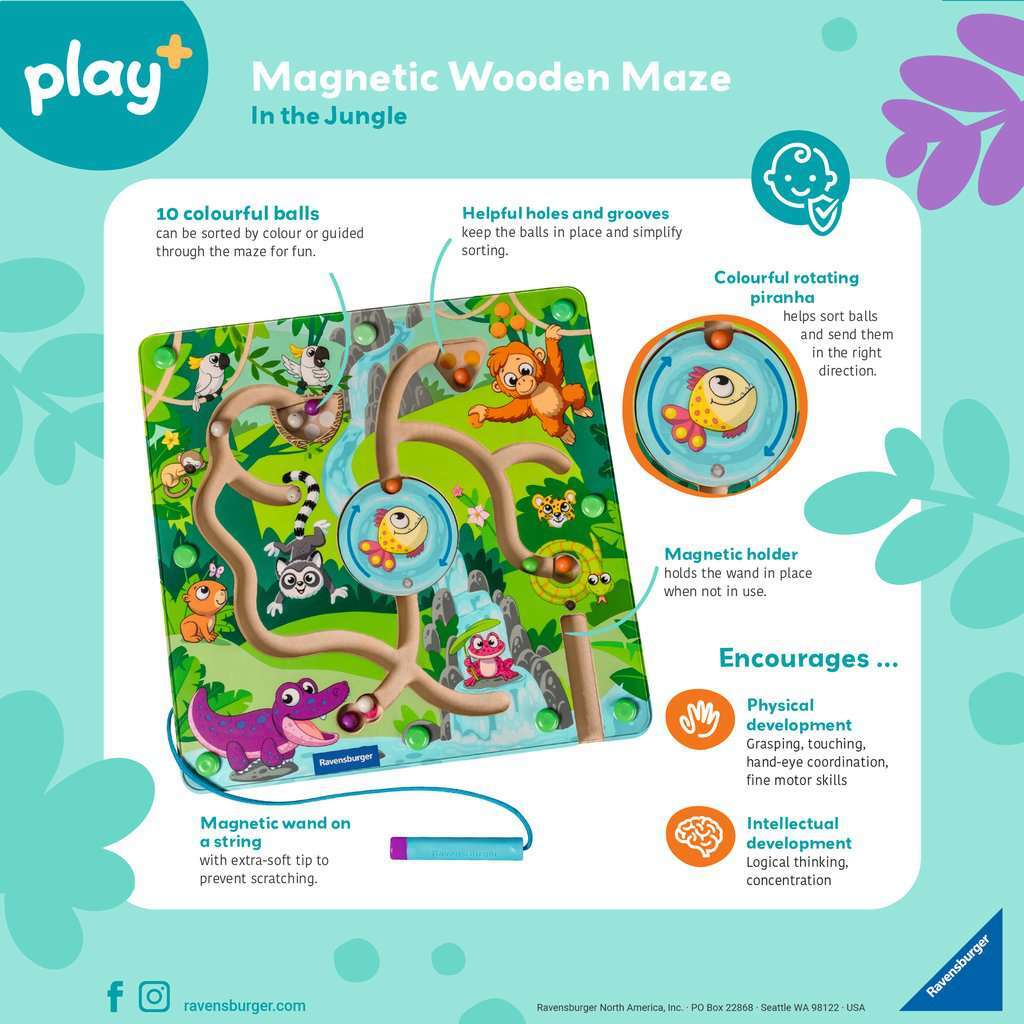 Magnetic Wooden Maze: Jungle*
