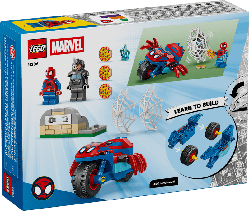 Lego 11206 Spidey on his Motorcycle vs Rhino