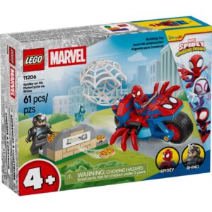 Lego 11206 Spidey on his Motorcycle vs Rhino