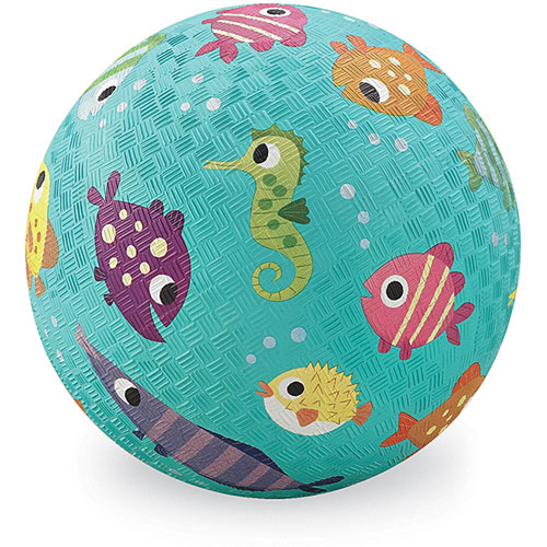Crocodile Creek Fish Turquoise Playground Ball 5 inches