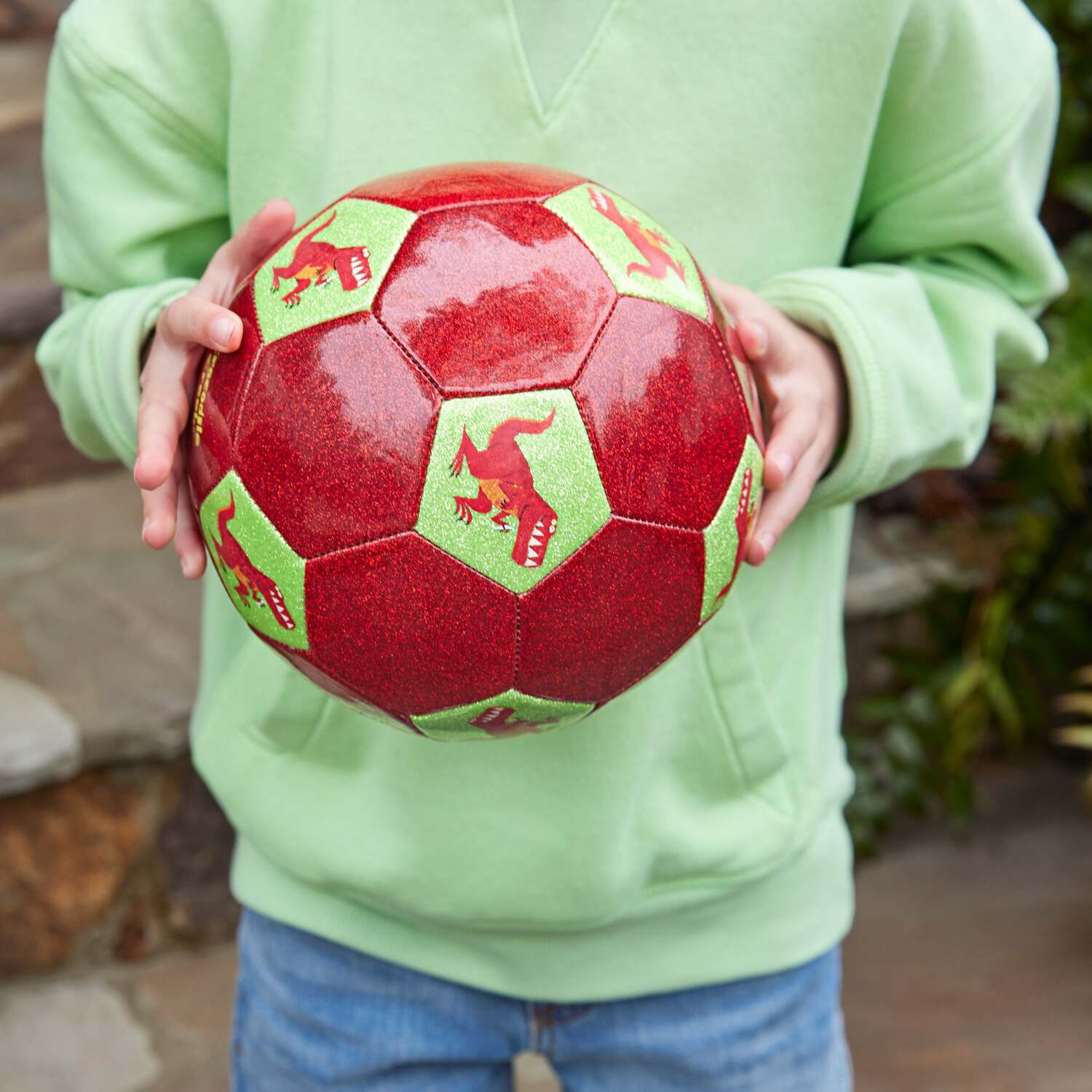 Size 3 Glitter Soccer Ball - Dinosaur
