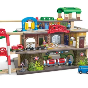 Hape Multi Level Railway City Set