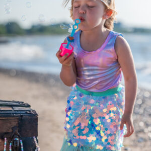 Bling Bling Mermaid Skirt & Hairclip Set Mint (Size 4-6)