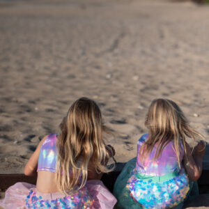 Bling Bling Mermaid Skirt & Hairclip Set Mint (Size 4-6)