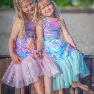 Bling Bling Mermaid Skirt & Hairclip Set Mint (Size 4-6)