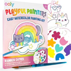 Playful Painters Easy Watercolor Painting Kit - Rainbow Cuties