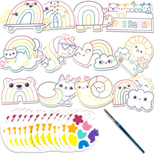 Playful Painters Easy Watercolor Painting Kit - Rainbow Cuties