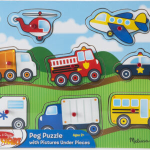 Vehicles Peg Puzzle - 8 Pieces