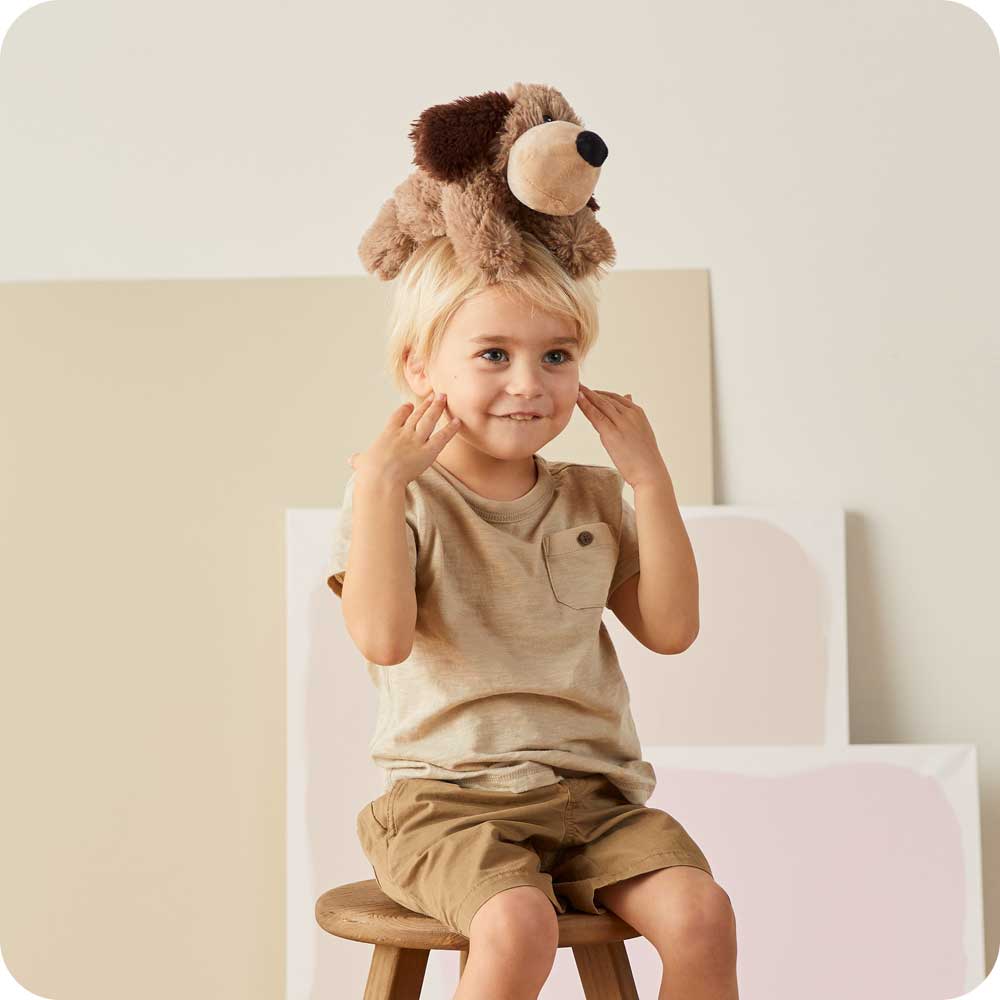 Brown Dog Weighted Heatable Plush