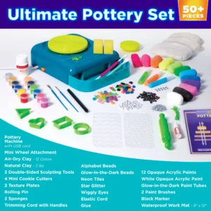 Neon Glow Pottery Studio