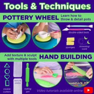 Neon Glow Pottery Studio