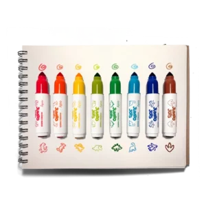 Jumbo Jots Dual Tip Stamp Markers Dinosaur