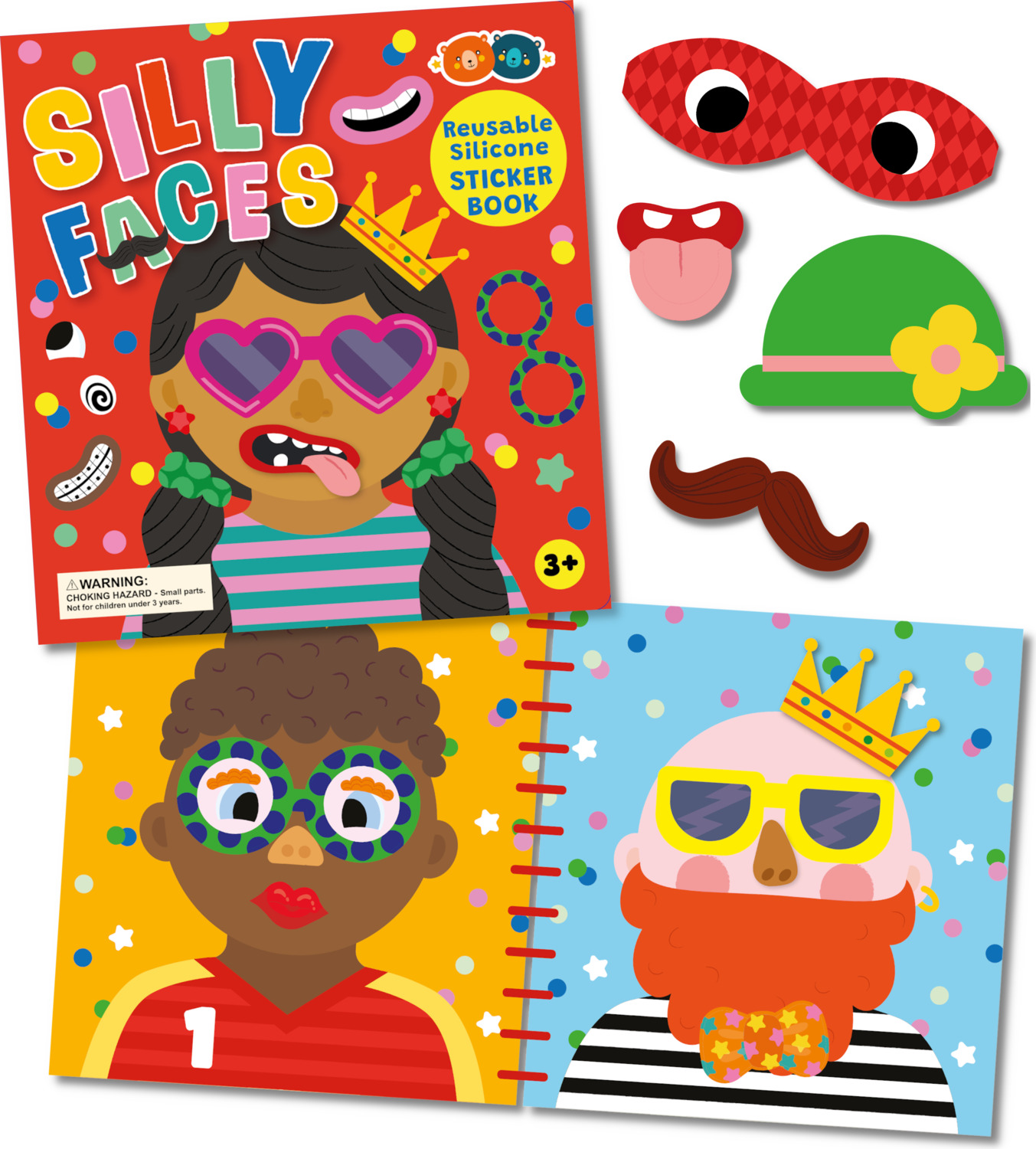 Silly Faces Silicone Sticker Book