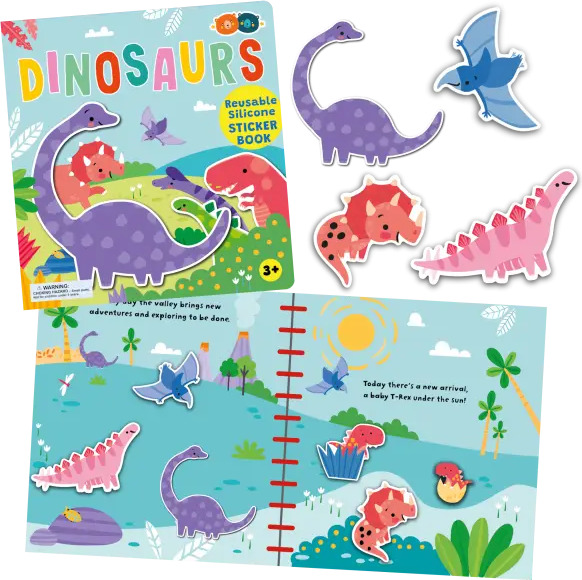 Silicone Sticker Book - Dinosaurs