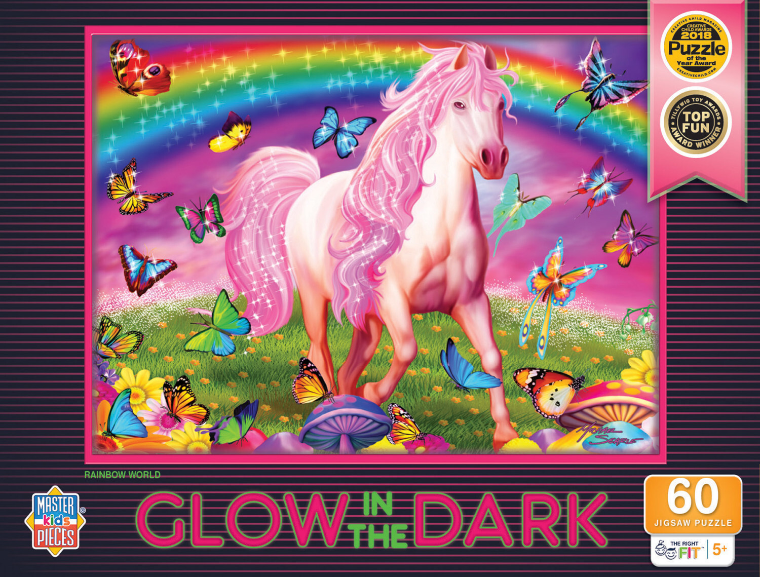 Glow in the Dark - Rainbow World 60 Piece Puzzle