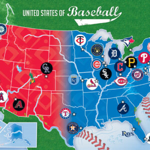 MLB League Map 500pc Puzzle