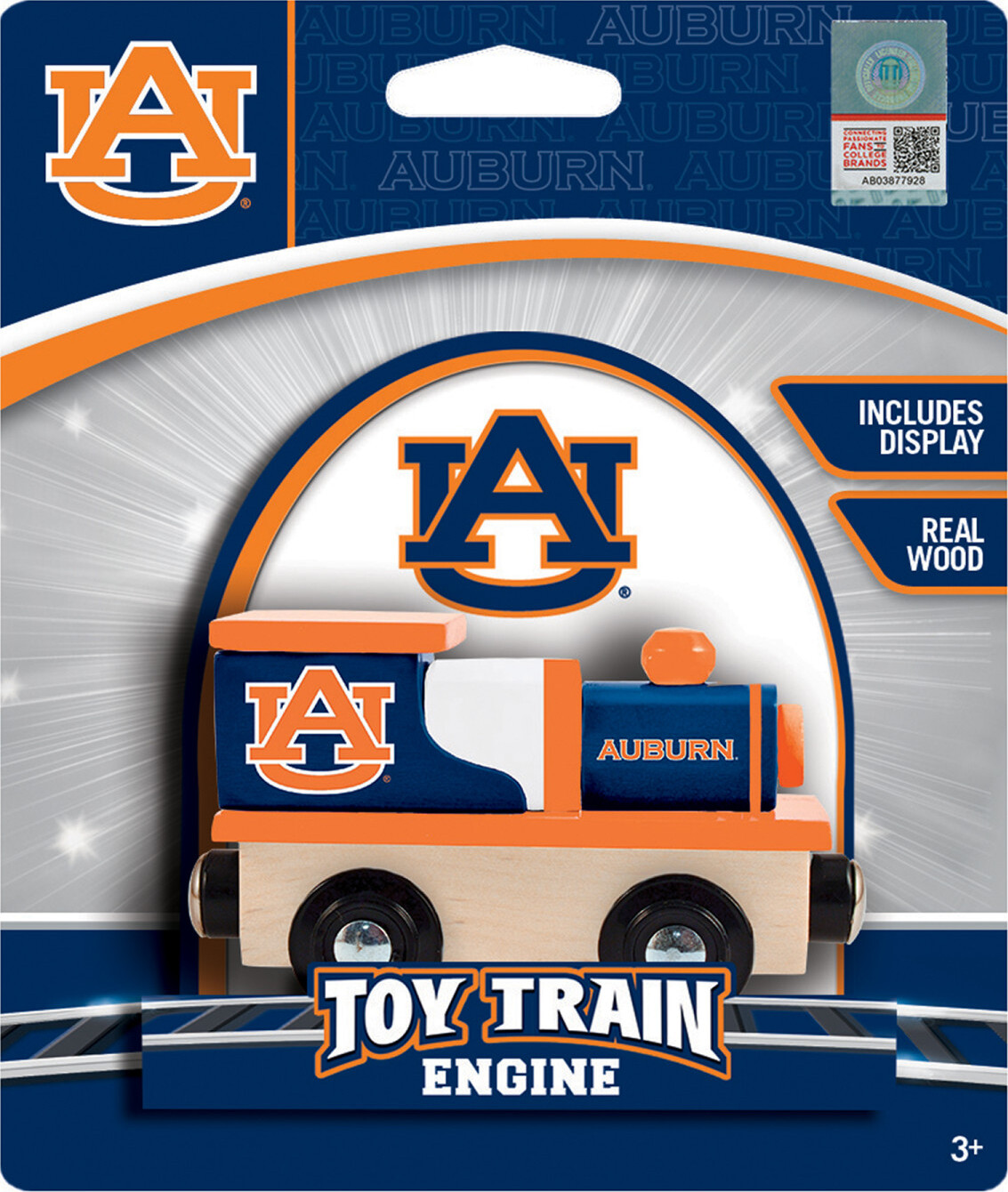 Auburn Tigers NCAA Wood Train Engine