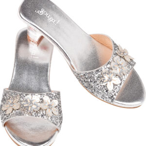 Souza Mariona Silver High Heel Slipper, size 10/11