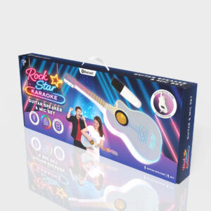 Rock Star Karaoke Guitar Speaker & Mic Set White